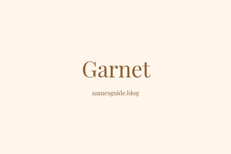 59+ Unique Middle Names for Garnet