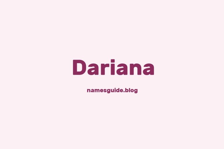 39+ Unique Middle Names for Dariana