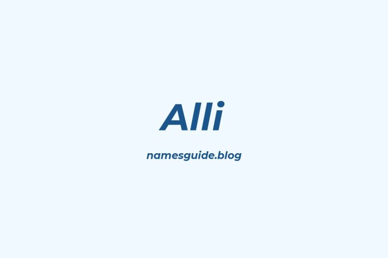 54+ Unique Middle Names for Alli