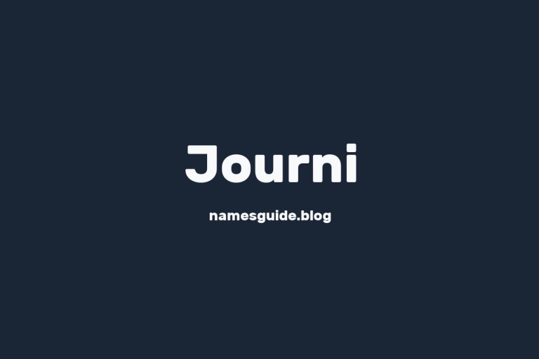 59+ Unique Middle Names for Journi