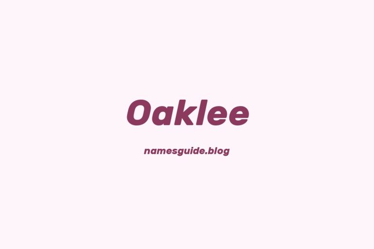 58+ Unique Middle Names for Oaklee