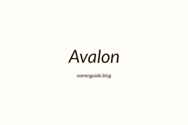 55+ Amazing Middle Names for Avalon