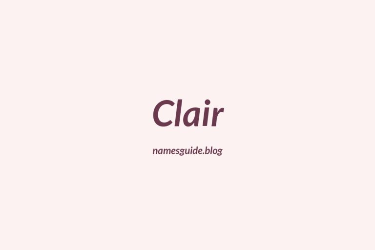 42+ Classic Middle Names for Clair