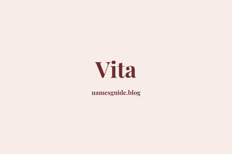 59+ Unique Middle Names for Vita