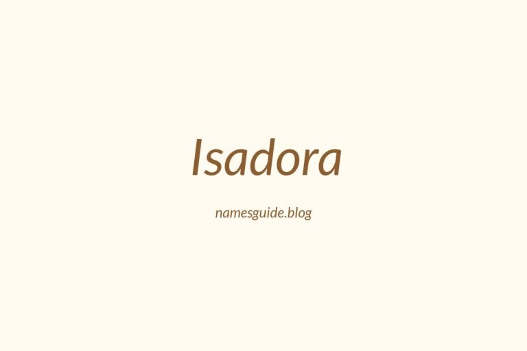 39+ Unique Middle Names for Isadora