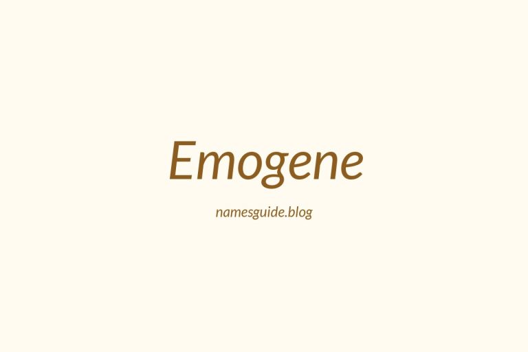 57+ Classic Middle Names for Emogene