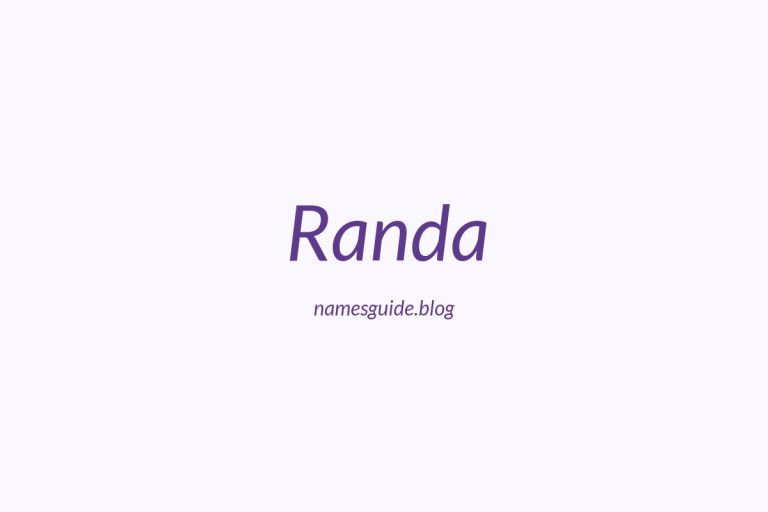 53+ Unique Middle Names for Randa