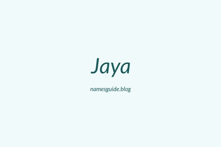 40+ Unique Middle Names for Jaya