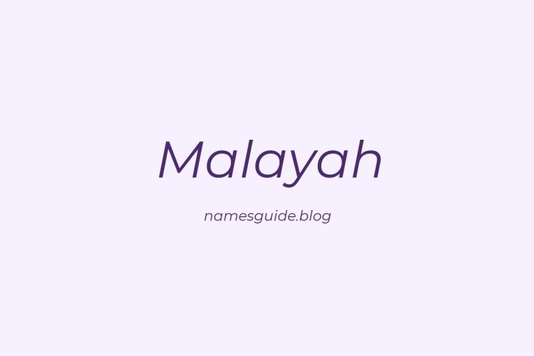 38+ Unique Middle Names for Malayah