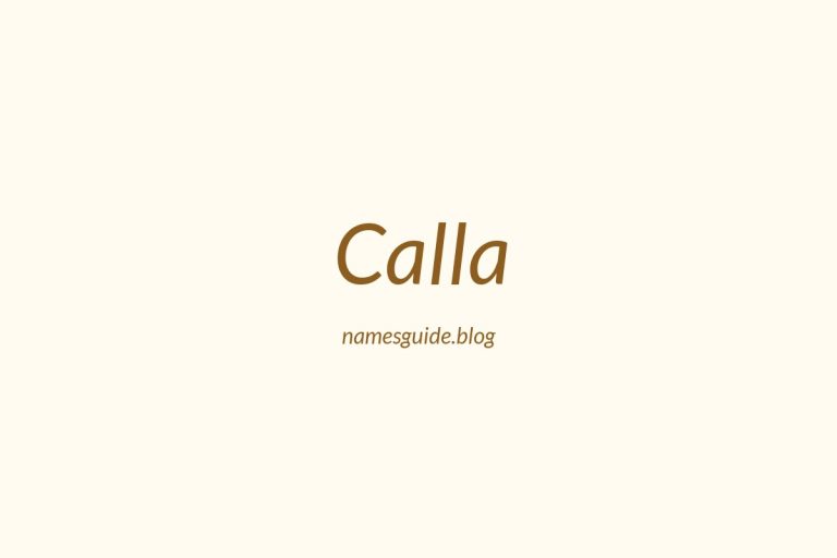 58+ Unique Middle Names for Calla