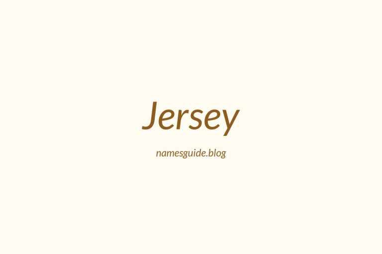 52+ Unique Middle Names for Jersey