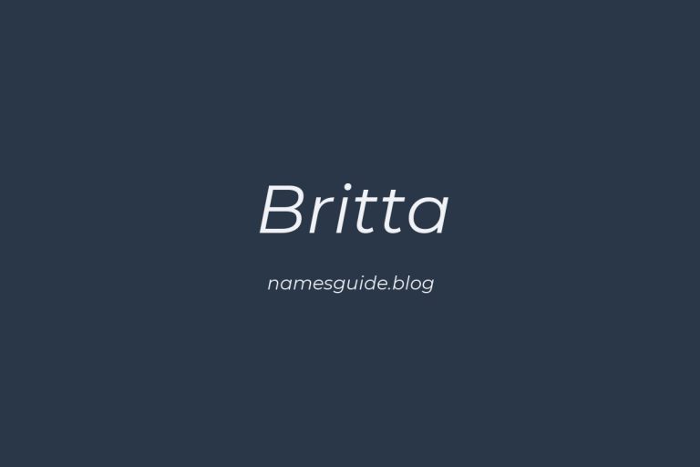 62+ Unique Middle Names for Britta