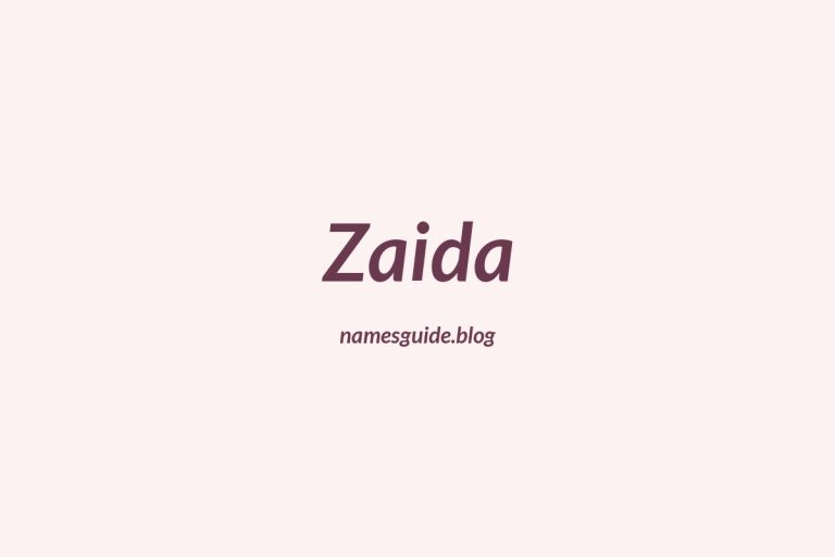 57+ Unique Middle Names for Zaida