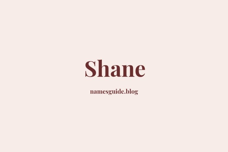 Fifty Plus Unique Middle Names for Shane