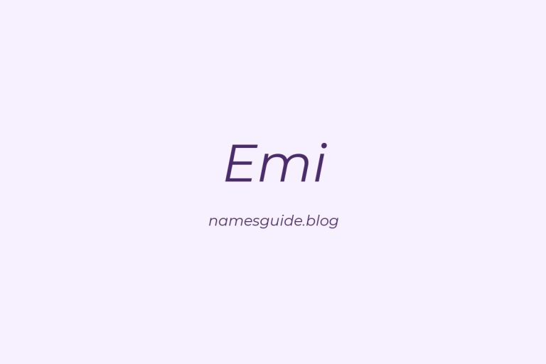 39+ Unique Middle Names for Emi