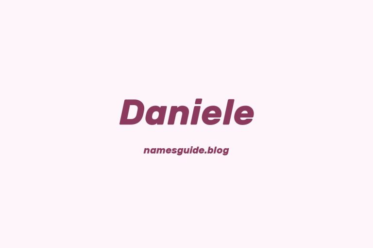58+ Unique Middle Names for Daniele