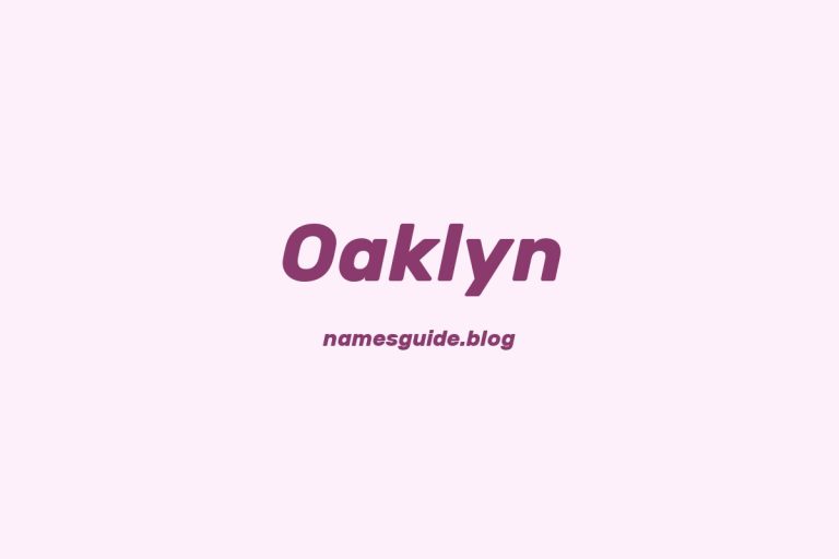 58+ Unique Middle Names for Oaklyn
