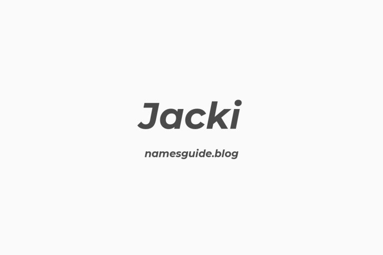 57+ Unique Middle Names for Jacki