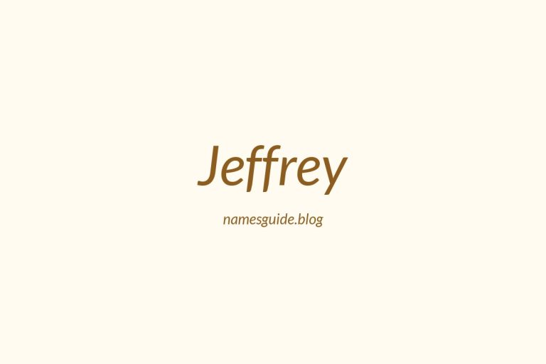 59+ Classic Middle Names for Jeffrey