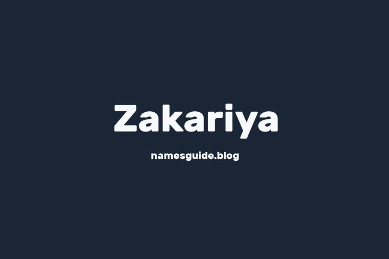 63+ Unique Middle Names for Zakariya