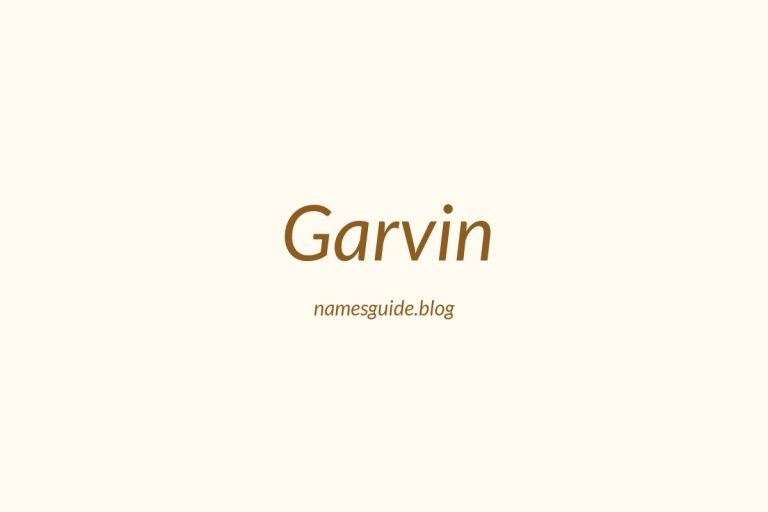 52+ Classic Middle Names for Garvin
