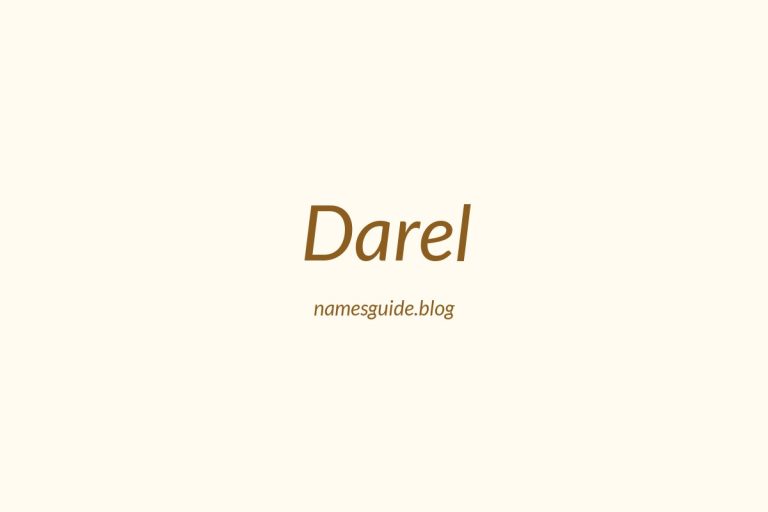 59+ Classic Middle Names for Darel