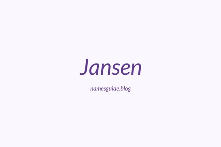 fifty plus Classic Middle Names for Jansen