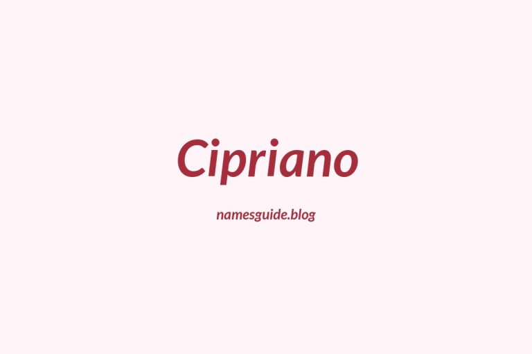 59+ Unique Middle Names for Cipriano