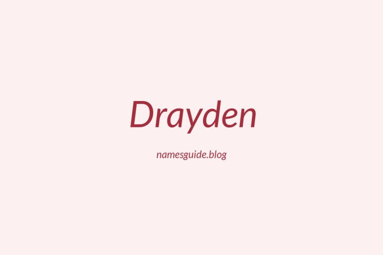 57+ Unique Middle Names for Drayden