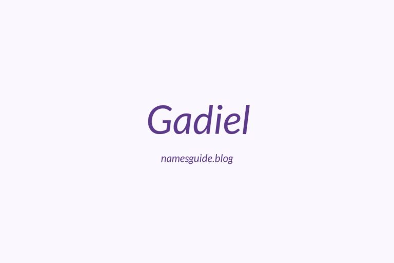 50+ Unique Middle Names for Gadiel
