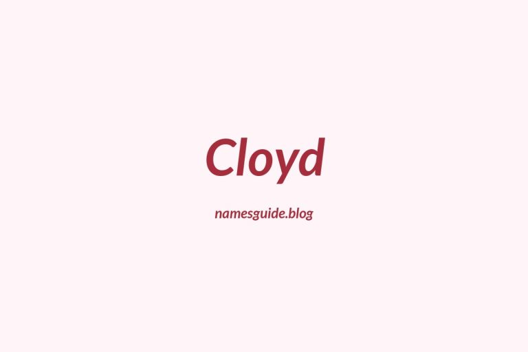 59+ Unique Middle Names for Cloyd