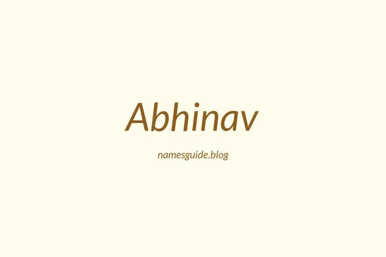 60+ Unique Middle Names for Abhinav