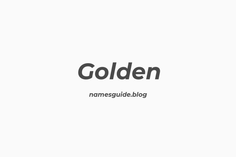 57+ Unique Middle Names for Golden