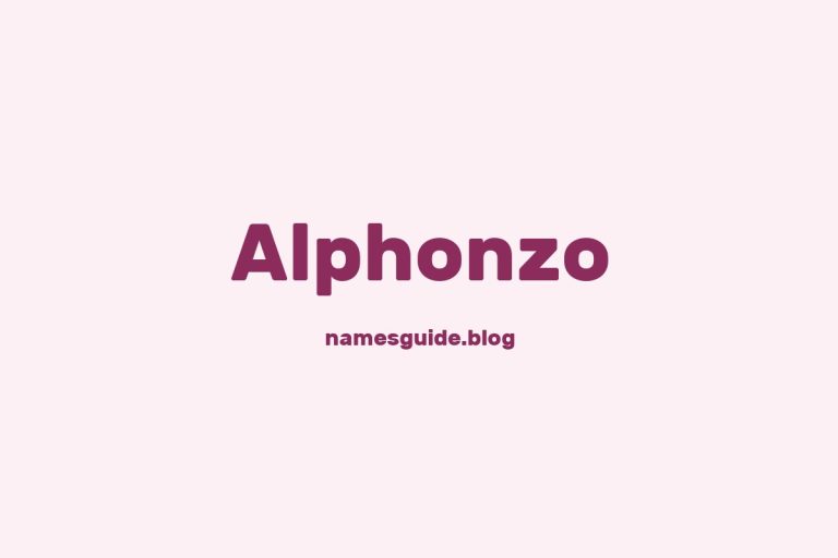 57+ Classic Middle Names for Alphonzo