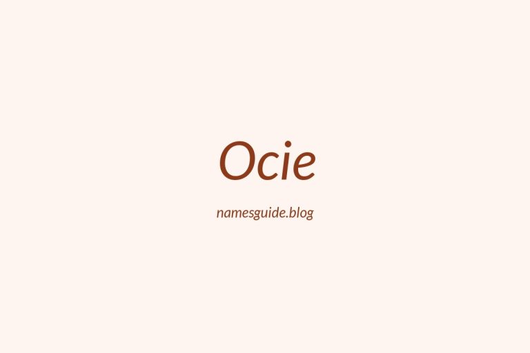 59+ Unique Middle Names for Ocie