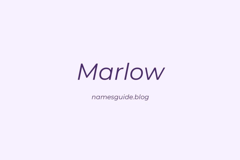 53+ Unique Middle Names for Marlow