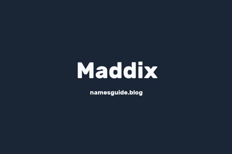 52+ Unique Middle Names for Maddix