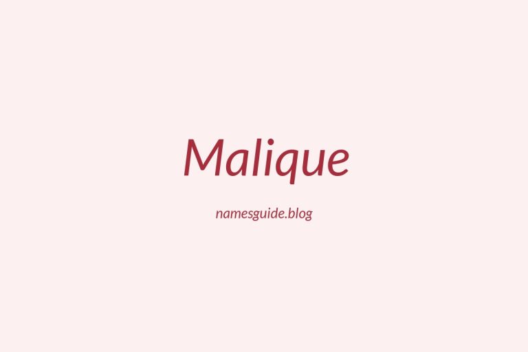 56+ Unique Middle Names for Malique