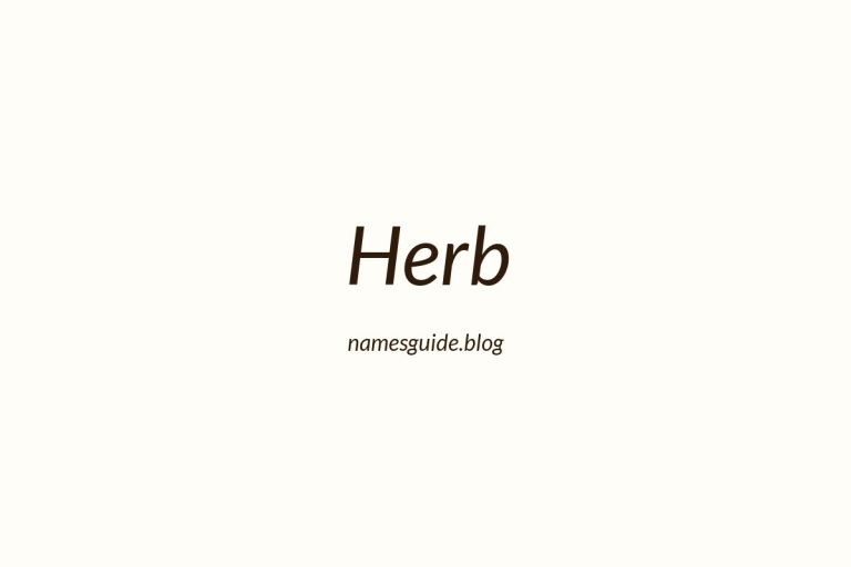 42+ Unique Middle Names for Herb