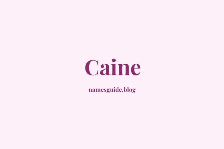 53+ Unique Middle Names for Caine
