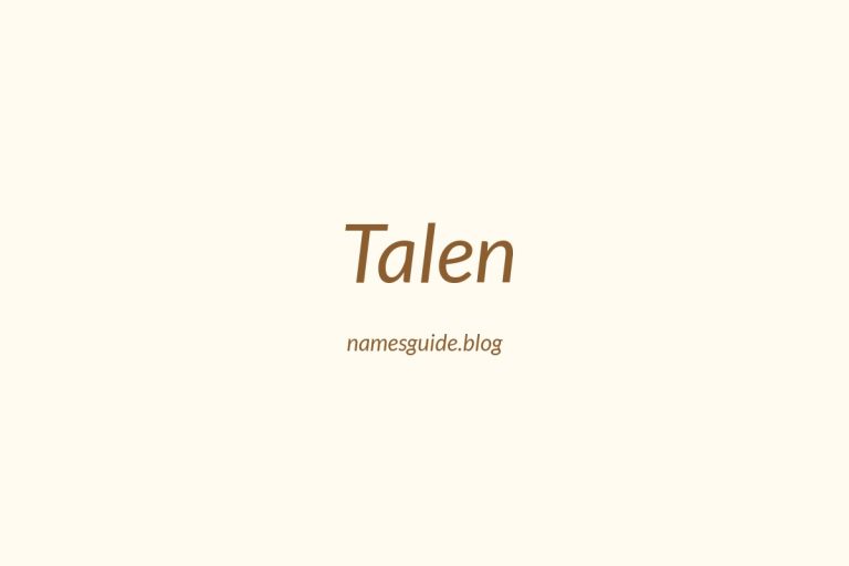 39+ Unique Middle Names for Talen
