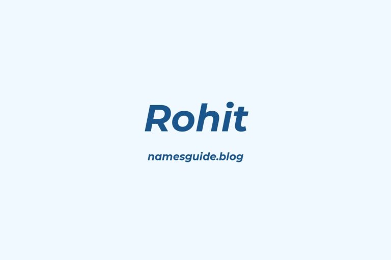 59+ Unique Middle Names for Rohit