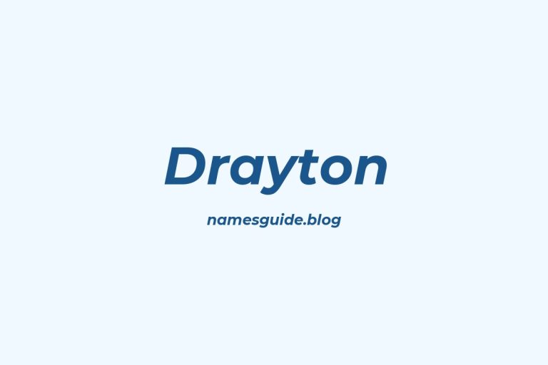 43+ Unique Middle Names for Drayton