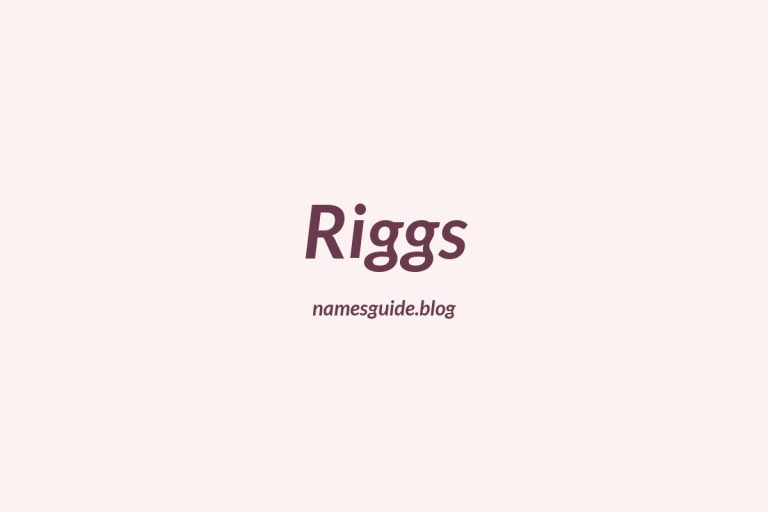 50+ Unique Middle Names for Riggs