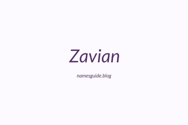 39+ Unique Middle Names for Zavian
