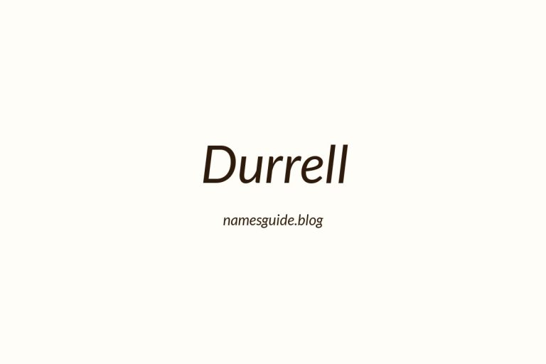 42+ Unique Middle Names for Durrell
