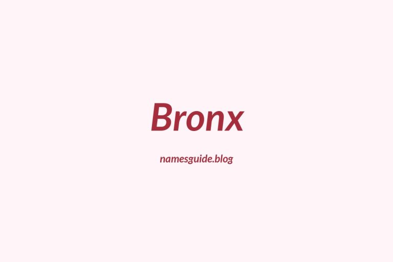 55+ Unique Middle Names for Bronx
