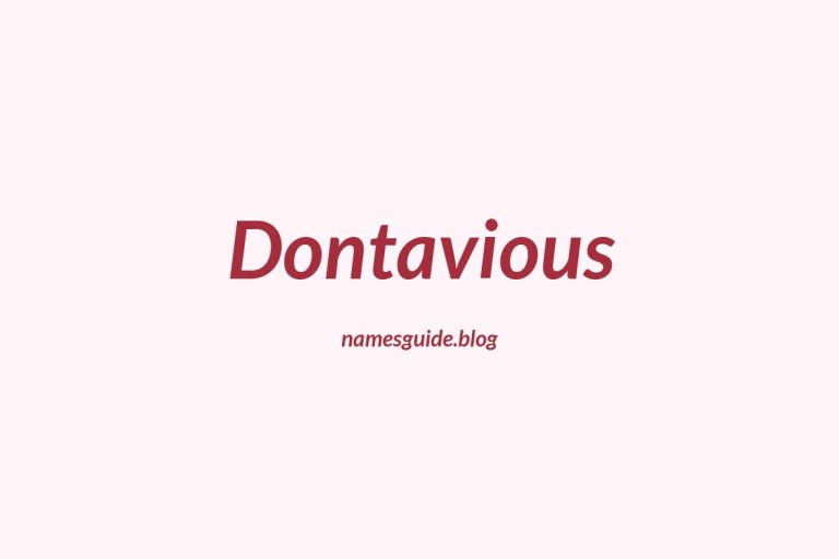 50+ Unique Middle Names for Dontavious