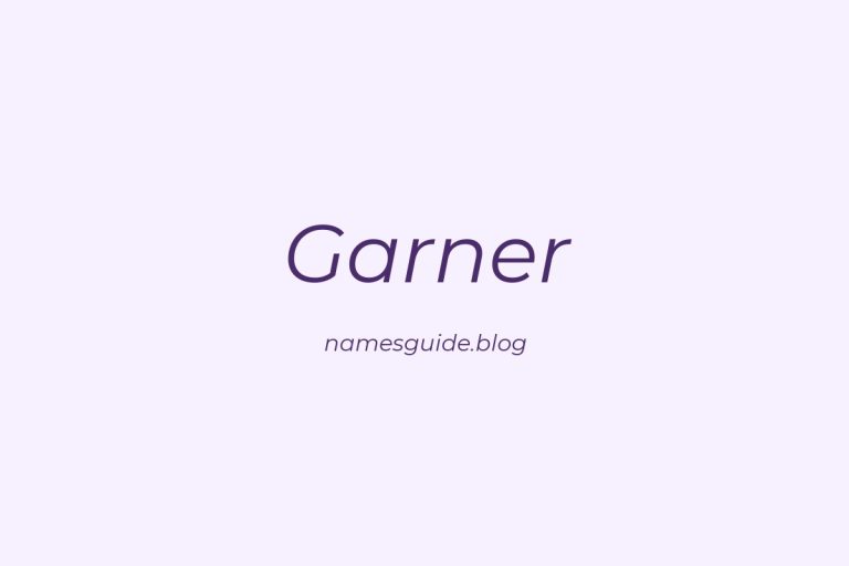 47+ Unique Middle Names for Garner