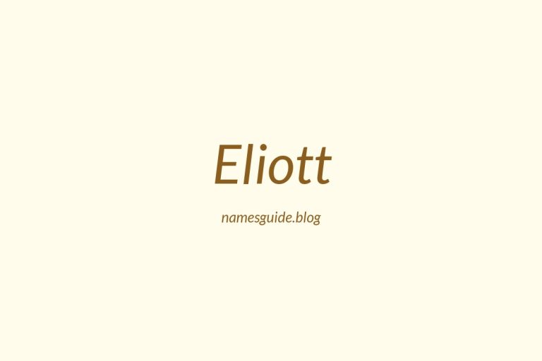 53+ Unique Middle Names for Eliott